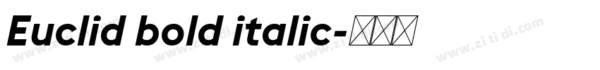 Euclid bold italic字体转换